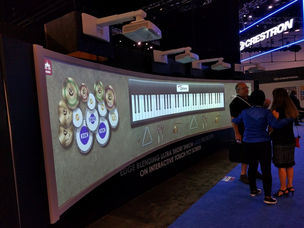 Optoma’s interpretation of a scalable, interactive display system.